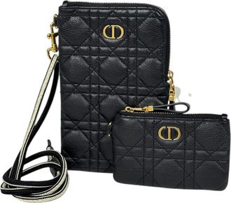 Dior Black Leather Pouch (Pre-Owned)