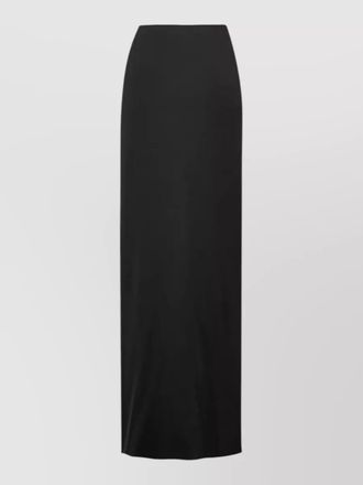 Saint Laurent silk charmeuse skirt draped maxi bow tie