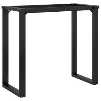 Berkfield Home Dining Table Legs O-Frame 80x40x73 cm Steel in Black | Size: 80 x 40 x 73 cm
