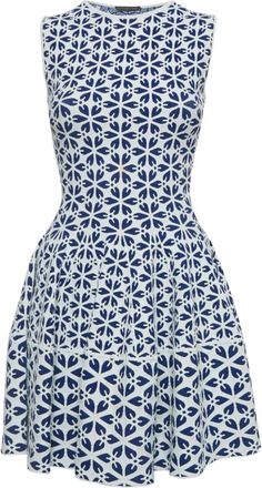 Alexander McQueen Abito corto a fiori - Bianco