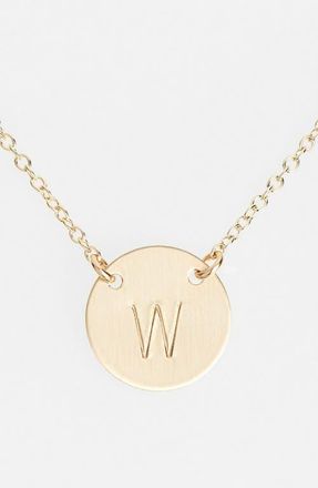 Nashelle 14k-Gold Fill Anchored Initial Disc Necklace in 14K Gold Fill W at Nordstrom