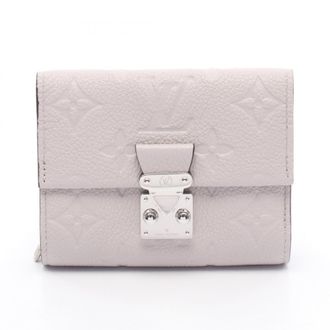 Louis Vuitton Gray Leather Wallet (Tri-Fold) (Pre-Owned)