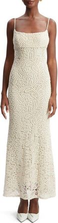 Bardot Adoni Fan Lace Slipdress in Light Beige at Nordstrom, Size 12