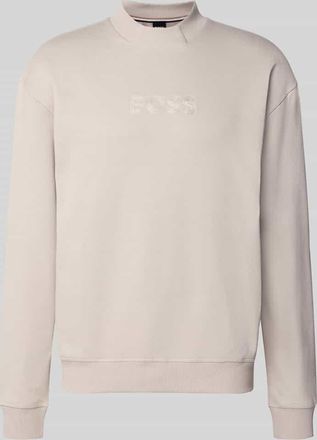 HUGO BOSS Sweatshirt mit Rundhals in Beige, Gr&ouml;&szlig;e XXL