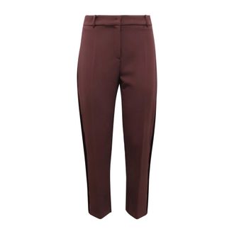 Elisabetta Franchi Slim-fit Trousers, female, Red, Size: XL Pantalone WO Trousers