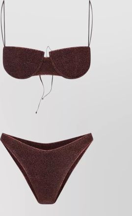 Os&eacute;ree glitter finish high cut leg coverups