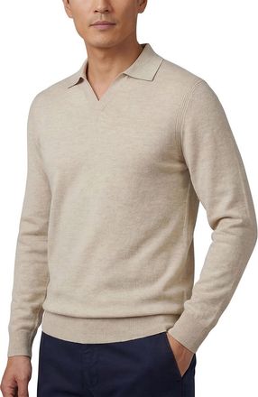 Profuomo polo lange mouw Profuomo beige