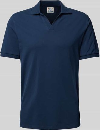 MC2 Saint Barth Regular Fit Poloshirt mit V-Ausschnitt Modell CHARLES in Marine, Größe XL