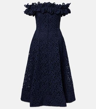 Rebecca Vallance Antalya broderie anglaise midi dress