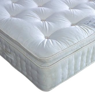 Bedmaster Signature Pillow Top 2000 Pocket Sprung Natural Mattress in White | Size: Small Double