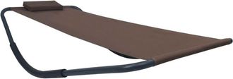 vidaXL Tumbona de acero marrón 200x90 cm Vidaxl