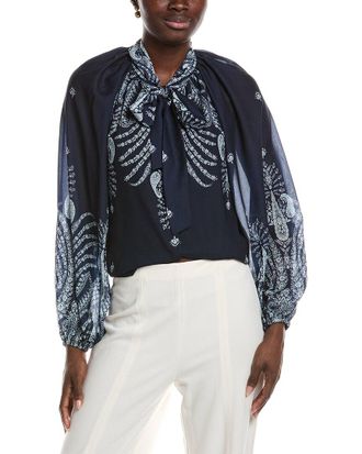 Kobi Halperin Shiloh Print Chiff Blouse