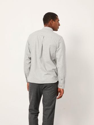 Fat Face FatFace Tadlow Grey Long Sleeve Herringbone Shirt