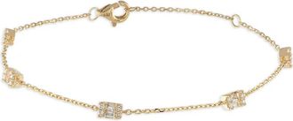 Luxury Bazaar 14kt geelgouden armband met diamant