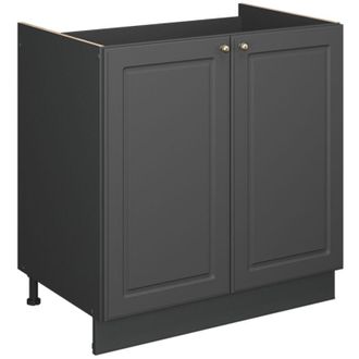 Vicco Armario Bajo Para Fregadero Fame-line, Antracita-oro Landhaus, 80 Cm Sin Encimera, Vicco