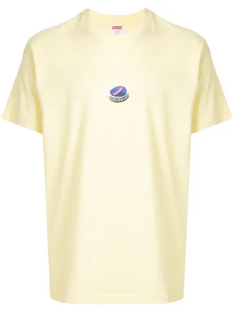 SUPREME bottle cap print T-shirt - men - Cotton - M - Yellow