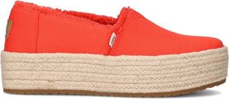 Toms Toms, Schoenen, Dames, Oranje, 36 1/2 EU, Jute, Rode Valencia Espadrilles voor Dames