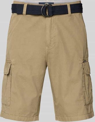 Petrol Industries Regular Fit Bermudas mit Cargo-Taschen in Beige, Gr&ouml;&szlig;e XXL