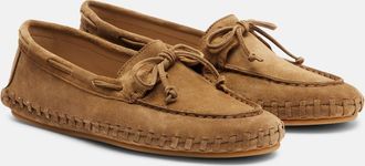 Le Monde Beryl Le Monde B&eacute;ryl Driver embroidered suede loafers