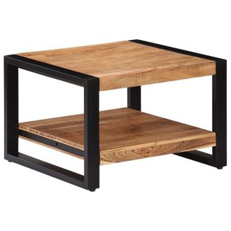 vidaXL Mesa De Centro De Madera Maciza De Acacia 60x60x40 Cm Vidaxl