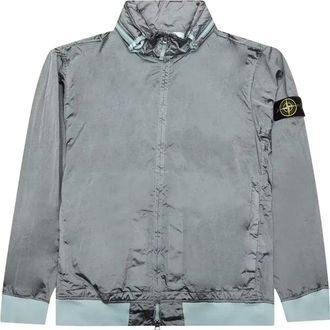 Stone Island Waffen Patch Foldable Hooded Zip Up Jacket Sky Blue 781541920-V0041