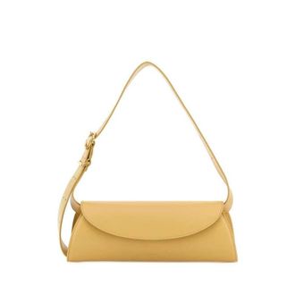 Jil Sander Yellow Leather Small Cannolo Shoulder Bag Slimer Borse A Mano