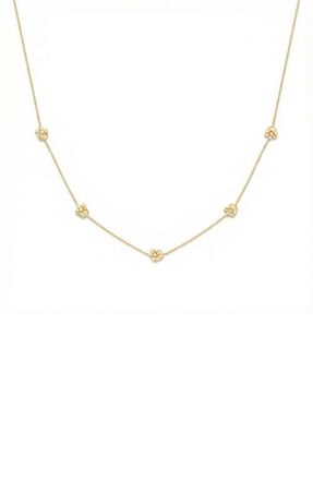 Made by Mary Cubic Zirconia Birthstone Flower Station Necklace in Gold May at Nordstrom