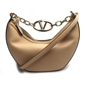 Valentino Pre-owned Vintage Schoudertas - Dames - Pre-owned - Beige - Maat: ONE Size Leer