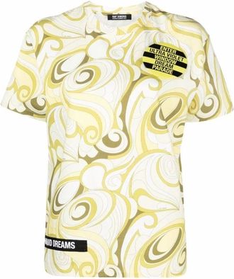 Raf Simons Abstract Print T-shirt - Dames - T-shirts - Groen - S - Katoen - Tops