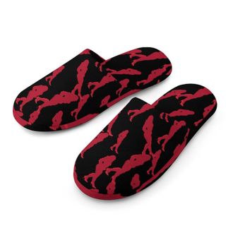 Generic Female Sasquatch Bigfoot Wearing High Heels Mens Cozy Memory Foam Slippers Warm Cotton House Shoes Comfy Slipper for Indoor Outdoor