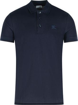 Burberry Polo Burberry Eddie en algod&oacute;n azul