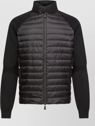 Moncler cardigan high collar nylon silk blend