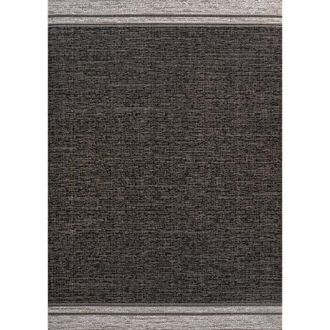 Jonathan Y Designs Alda Modern Minimalist Mingled Solid Indoor/Outdoor Area Rug in Black/cream at Nordstrom, Size 3Ft 0In X 5Ft 0In