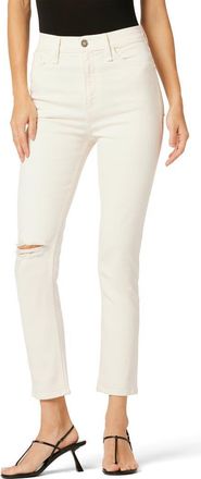 Hudson Harlow Ultrahigh Waist Ankle Cigarette Jeans in Destructed Ecru at Nordstrom Rack, Size 23