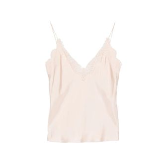 R&oacute;he Lace-trim Silk Top
