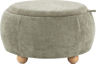 LumiSource Tray Pouf Storage Ottoman