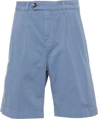 Canali mid-rise chino shorts - men - Elastane/Cotton - 52 - Blue