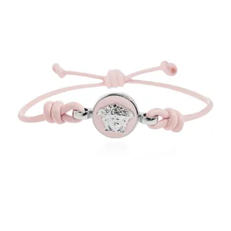 Versace Accessoires, unisex, Roze, ONE Size, Leer, Medusa Leren Armband