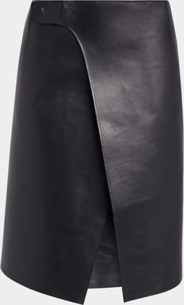 Tom Ford Nappa Leather Wrap Skirt