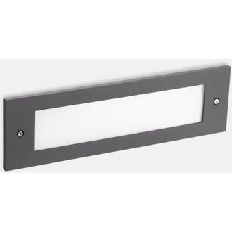Leds - C4 Ledkia - Leds-c4 Micenas - Aplique Led Empotrable De Exterior Gris Oscuro 29,8cm 1215lm 4000k Ip65
