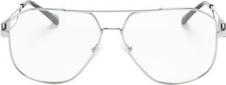 Versace pilot-frame glasses - men - Metal - 59 - Silver