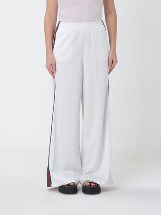 Gucci Pantaloni a gamba larga in jersey di cotone a vita alta