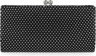 Jessica McClintock Jean Crystal Embellished Clutch in Black at Nordstrom Rack