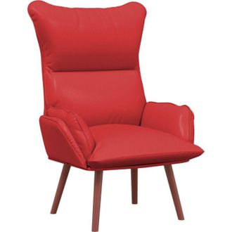 vidaXL Silla Relax Rojo 69 X 74 X 93 Cm Cuero Sint&eacute;tico Vidaxl