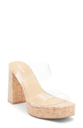 Abound Baylie Platform Block Heel Sandal in Clear at Nordstrom Rack, Size 8.5