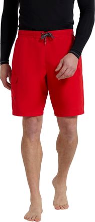Mountain Warehouse Ocean Mens Boardshorts - Fast Dry Swim Shorts, Internal Mesh Beach Shorts with Adjustable Waist, Side Pockets - Spring Summer, Swimming, Surfing Red X
