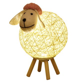 OEM L&aacute;mpara De Noche Led Para Ni&ntilde;os, Con Un Bonito Dise&ntilde;o De Ovejas, Pantalla Tejida A Mano, L&aacute;mpara De Luna, Luz Nocturna Usb Para La Habitaci&oacute;n De Los N