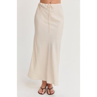 Crescent Bias Lyocell Maxi Skirt in Cream at Nordstrom, Size X-Small
