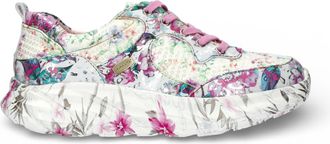 Laura Vita Laura Vita Womens Sofiao 07 Rose Pink Floral Leather Trainers Platform Sneaker Shoes - Size EU 37