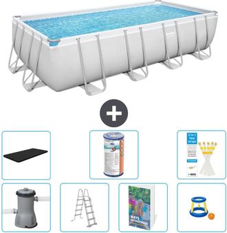 Bestway Piscina Bestway Power Steel Rectangular - 488x244x122 Cm - 8-piezas S541